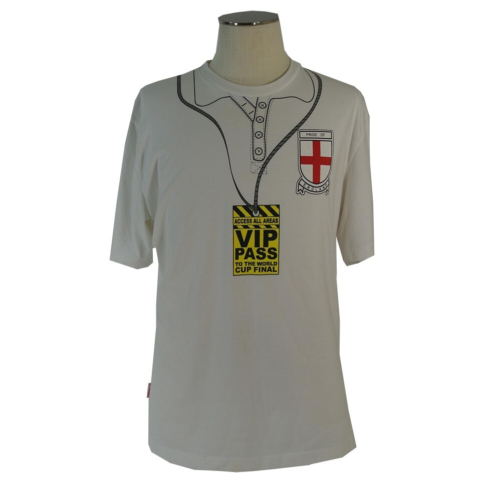 England Soccer Shirt Men's XL extra large white short sleeve cotton World Cup